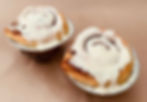 two cinnamon rolls