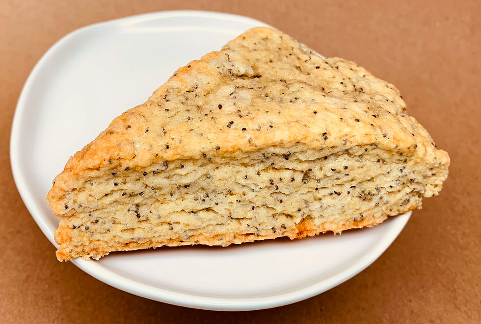 Thumbnail: a lemon poppy seed scone
