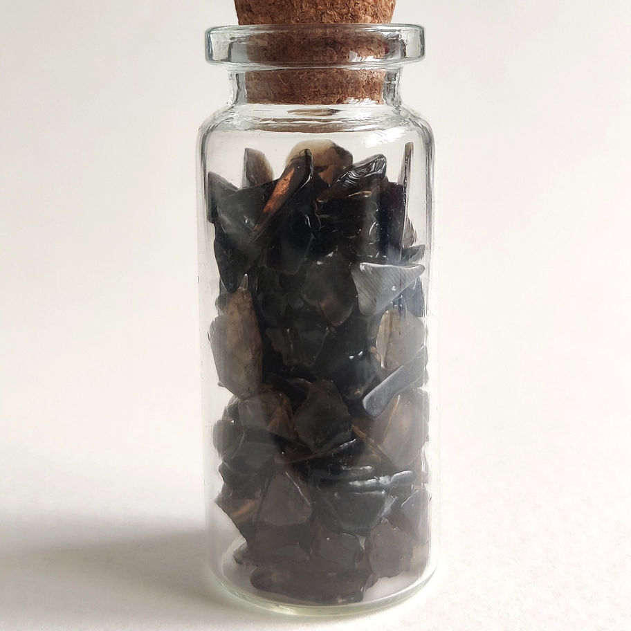 Smokey quartz crystal mini jar | smokey quartz gemstone mini jar for home decor