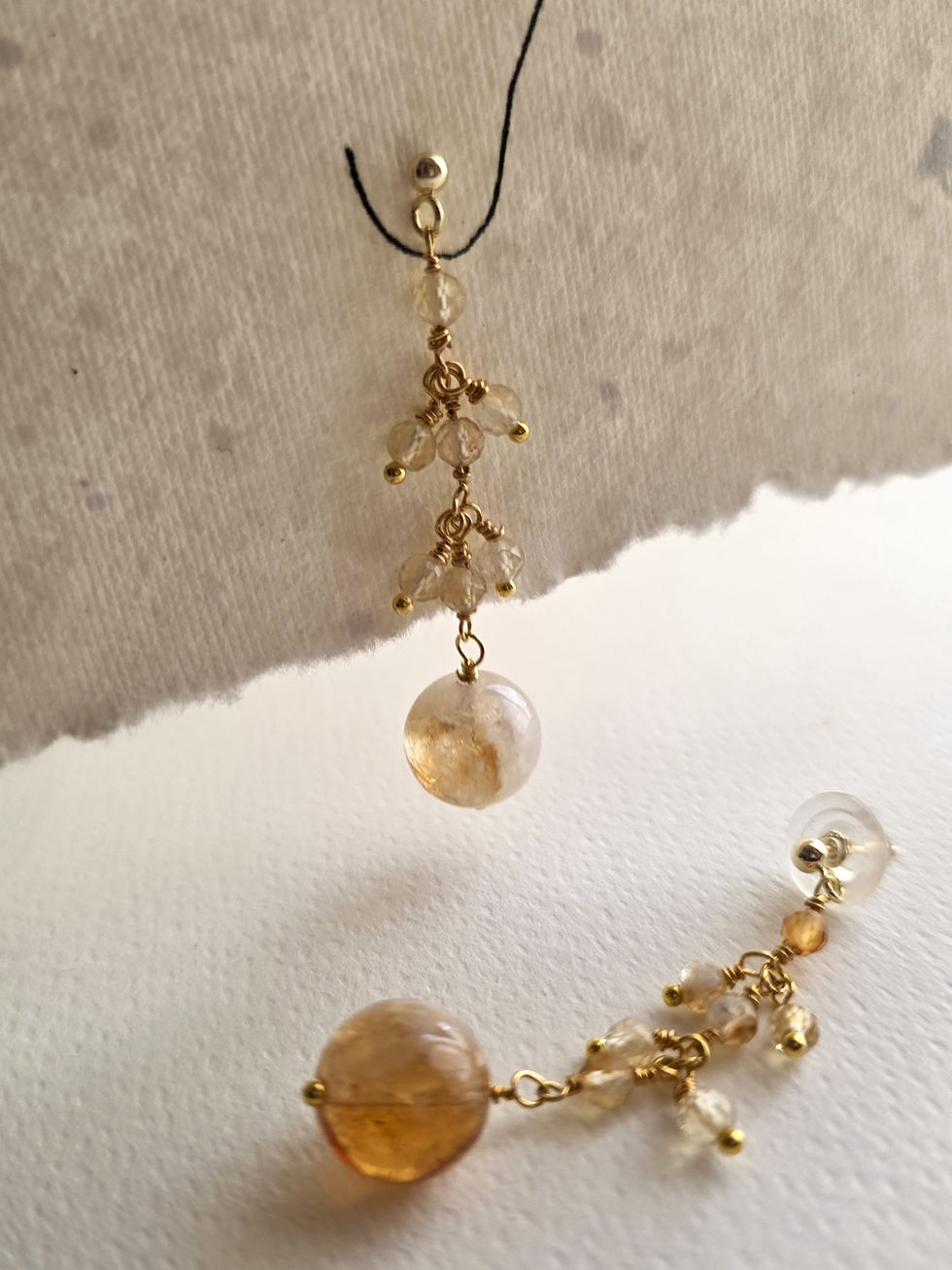 Raya Citrine Earrings for joy and positive energy by Moon’s Tribe