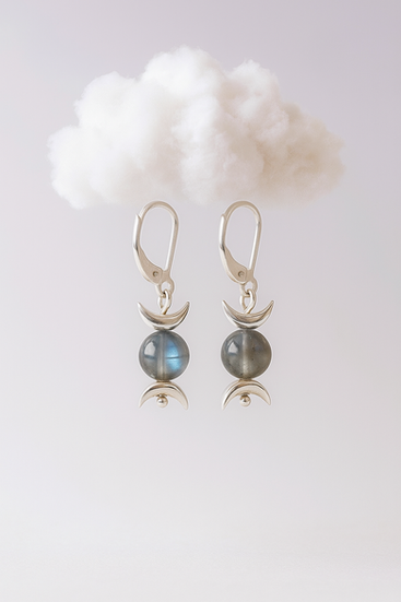 Labradorite Sterling Silver Earring | Manan Collection | Moon's Tribe Earring