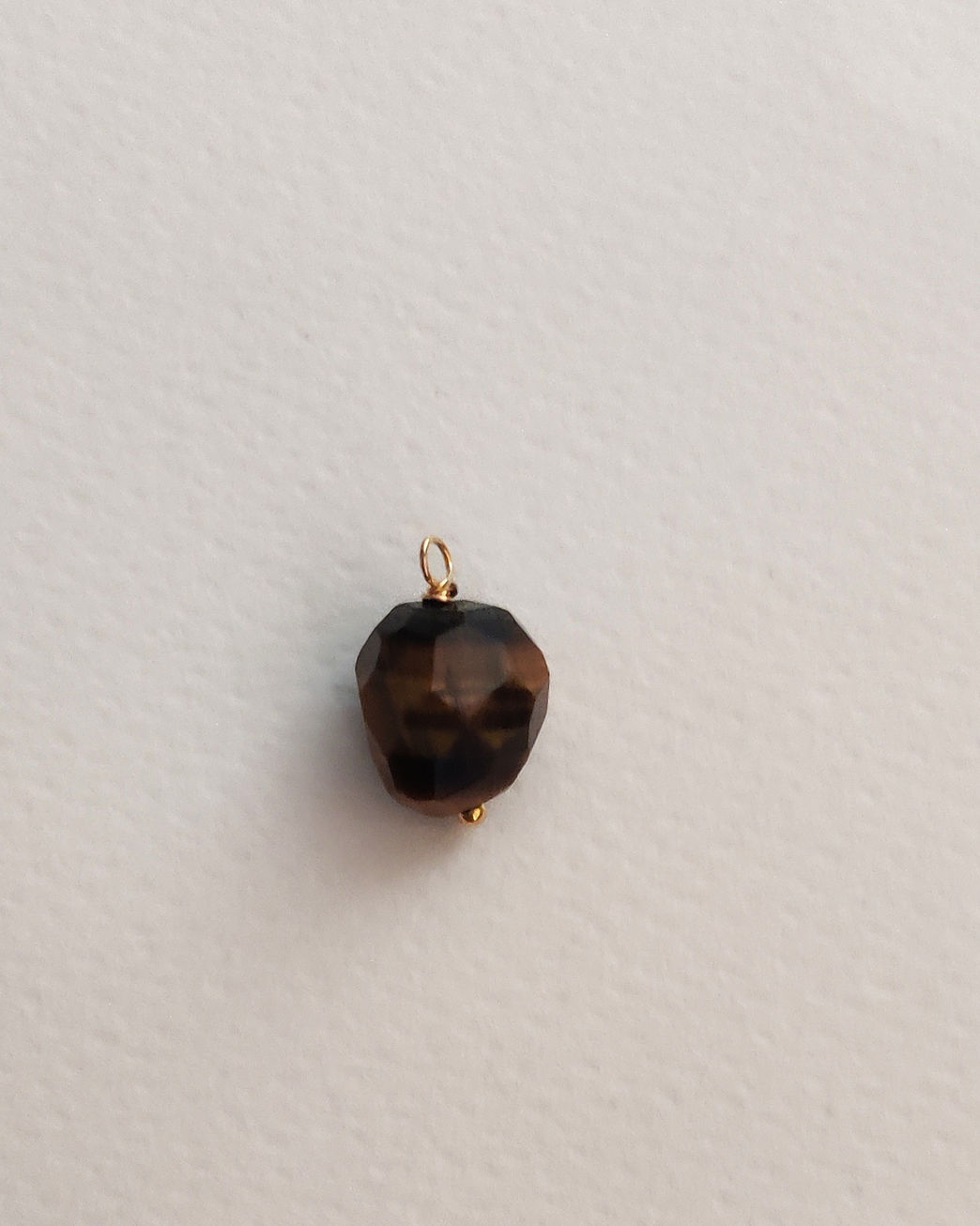Moon’s Tribe Tiger Eye charm natural faceted irregular stone jewelry component