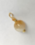 Citrine gemstone charm pendant in gold finish – Moon’s Tribe