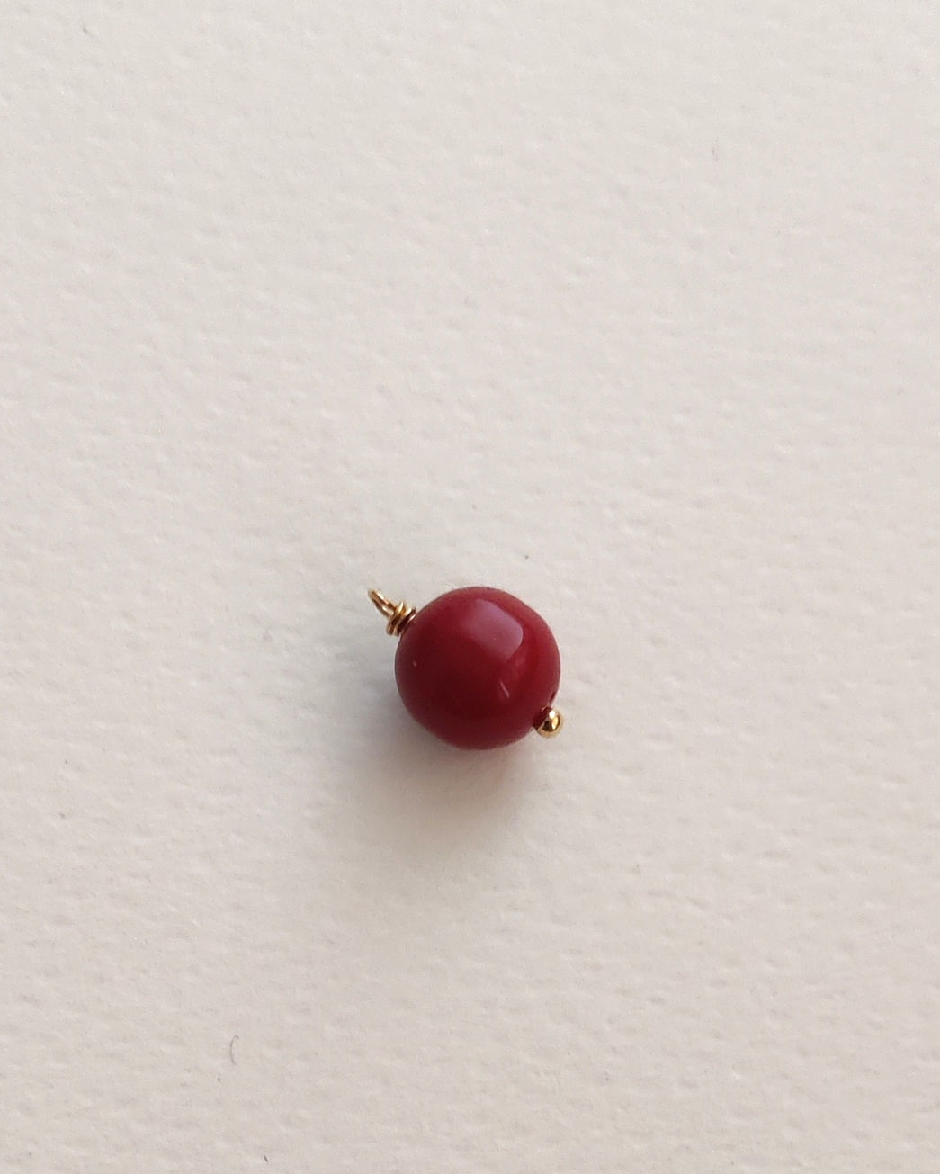 Moon’s Tribe coral bead charm 8mm natural coral jewelry component