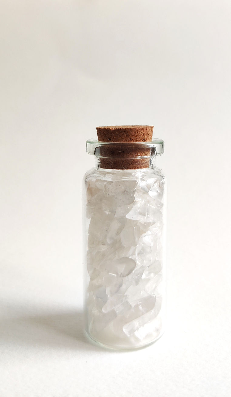 Clear quartz mini crystal Jar