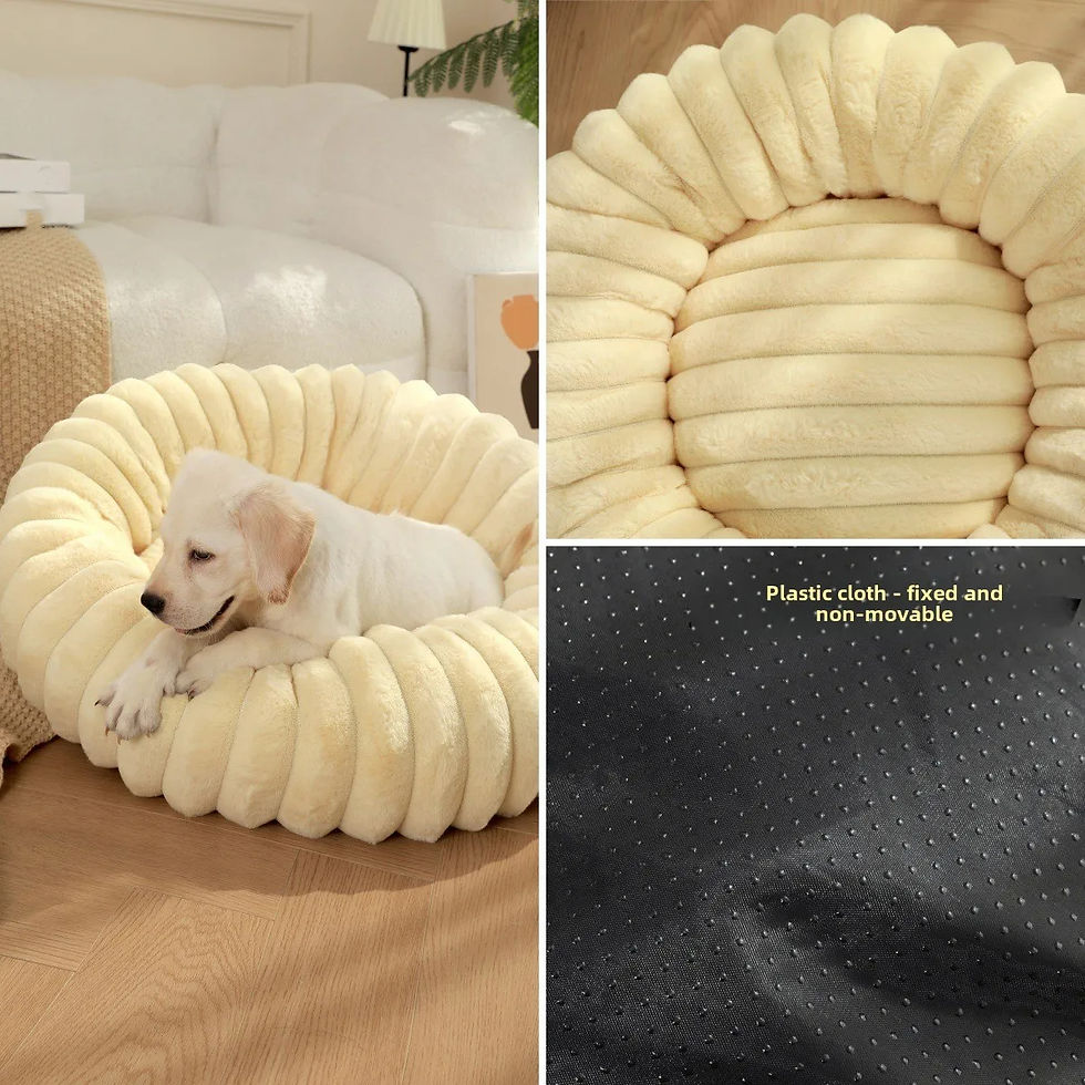 Miniaturbild: 40-70cm Round Pet Bed for Dog Bed Super Soft Cat Bed Long Plush Dog House for Me
