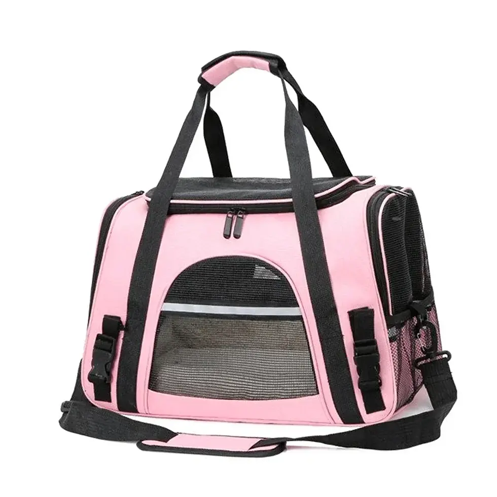 Miniaturbild: Dog Carrier Bag With Thick Cotton Cushion Pet Aviation Backpack Anti-suffocation
