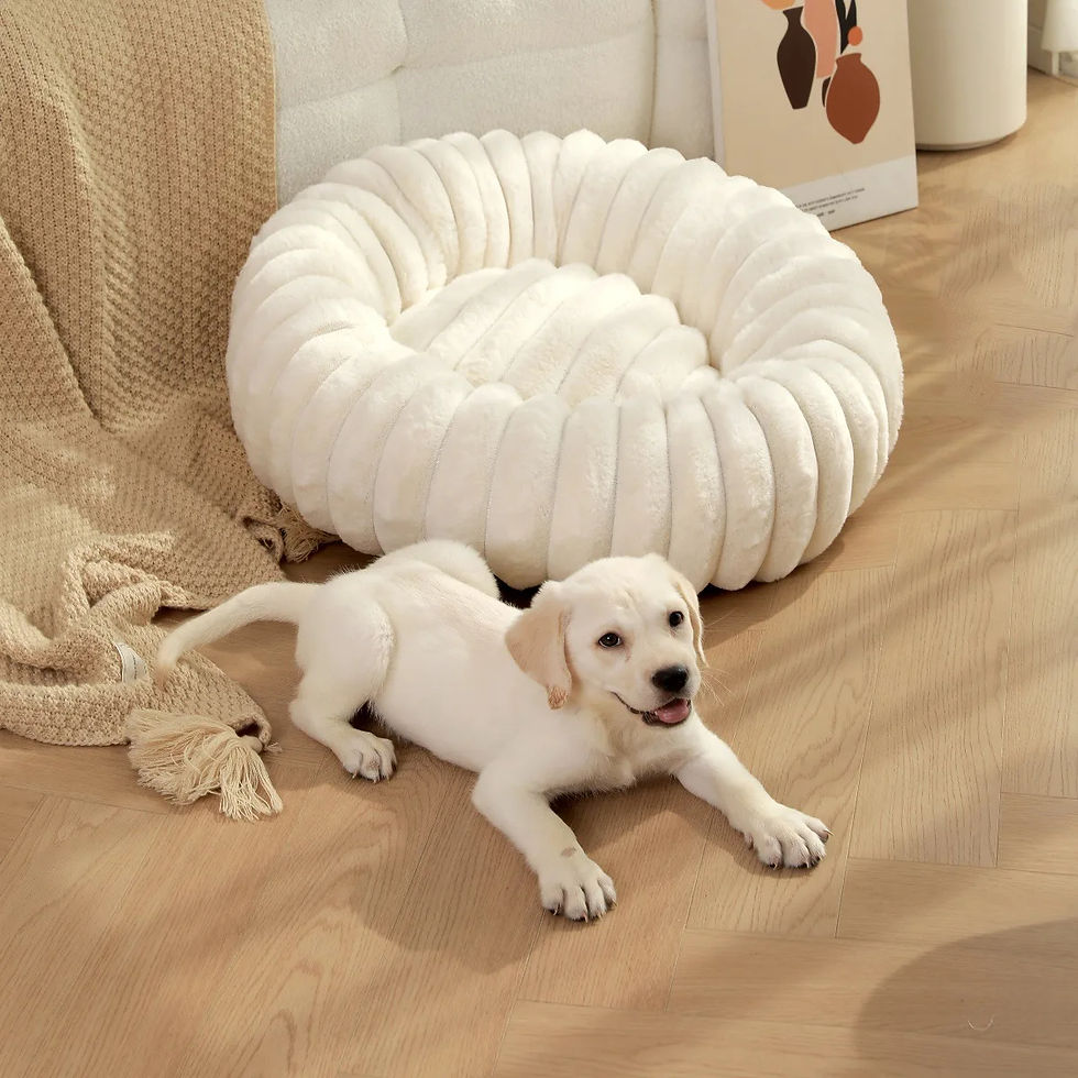 Miniaturbild: 40-70cm Round Pet Bed for Dog Bed Super Soft Cat Bed Long Plush Dog House for Me