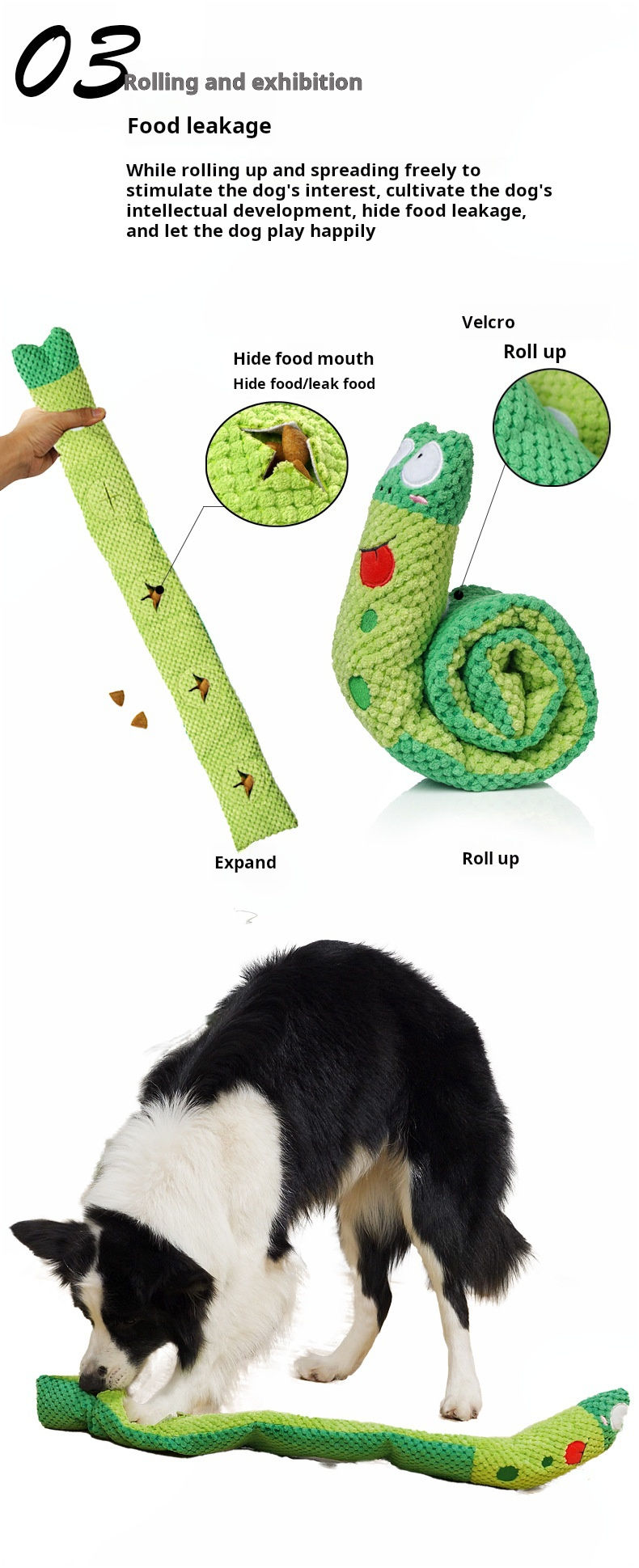 Miniaturbild: Dog Puzzle Feeder Interactive Toy Indestructible Plush Sound Squeak Puppy Toys F