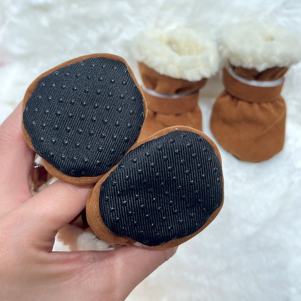 4Pcs Winter Waterproof Warm Non-slip Snow Boots for Small Dogs Puppy Outdoor Wal