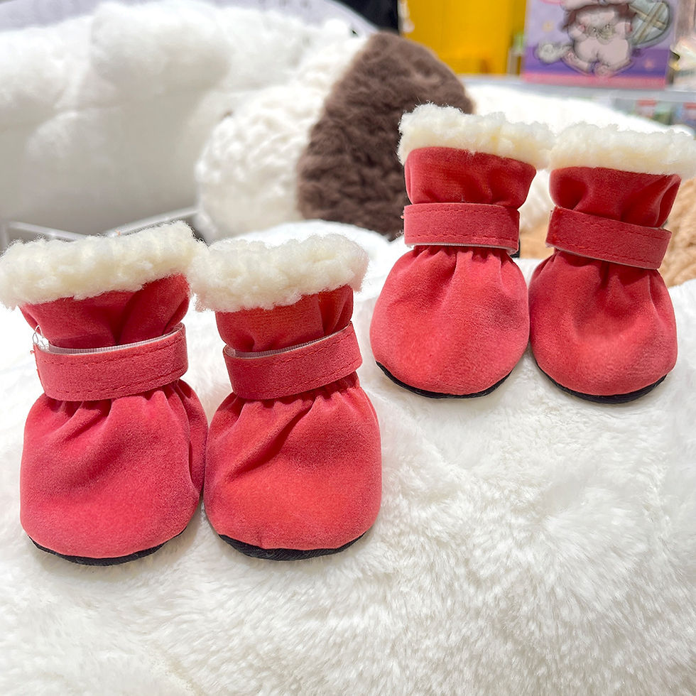 Miniaturbild: 4Pcs Winter Waterproof Warm Non-slip Snow Boots for Small Dogs Puppy Outdoor Wal