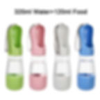 Thumbnail: Portable Dog Water Bottle With Food Container Travel 2 in 1 Pet Water Dispenser 