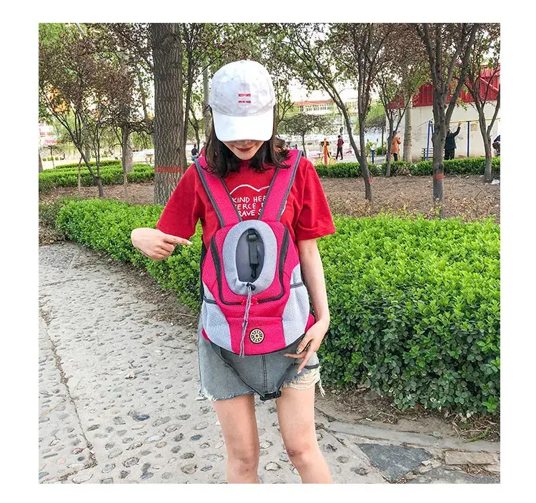 Miniaturbild: New Dog Pet Backpack Carrier Travel Bag Front Pack Breathable Adjustable with Sa