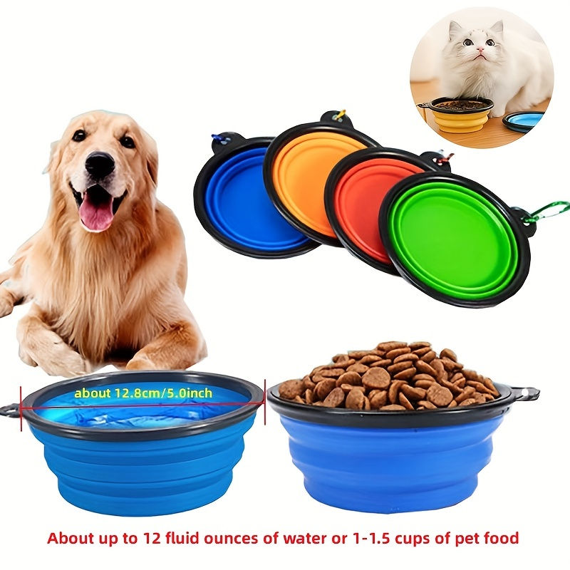 Miniaturbild: Portable Pet Food Bowl  Durable TPR Bowl  Cat and Dog Food Pet Silicone Collapsi