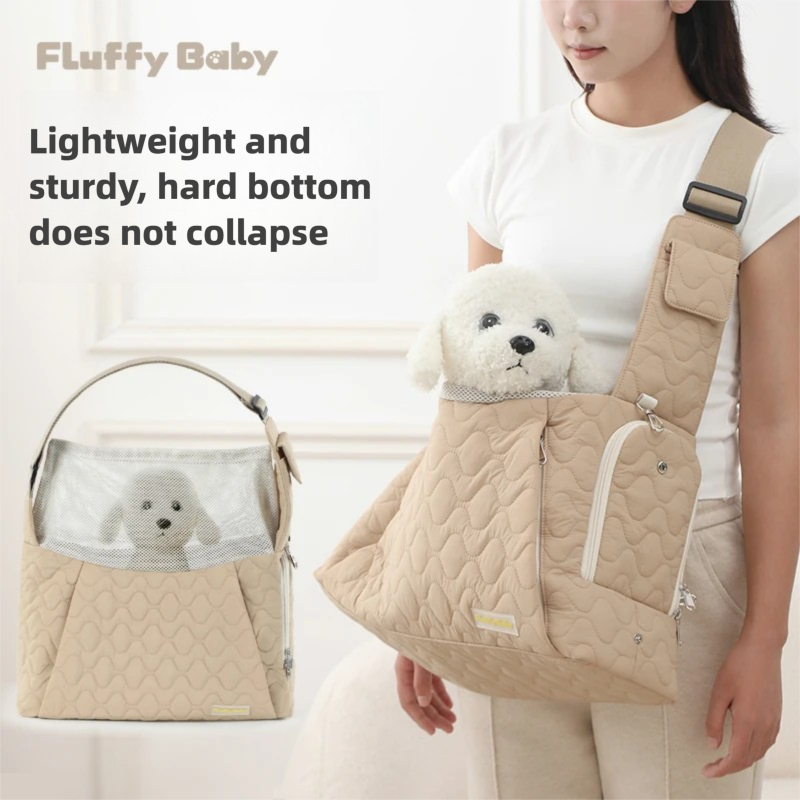 Miniaturbild: Pet Sling Carrier Soft Fabric Dog Cat Travel Bag Mesh Window Adjustable Strap Po