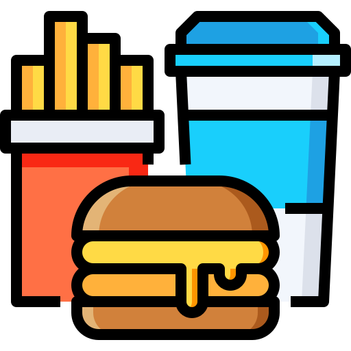 drinks and burger icon