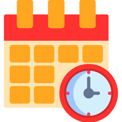 Calendar and time tracking icon