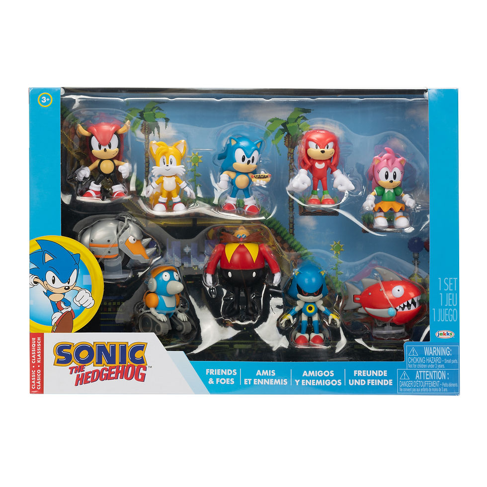 Sonic the Hedgehog Paquete de 10 figuras clásicas de sonic y amigos