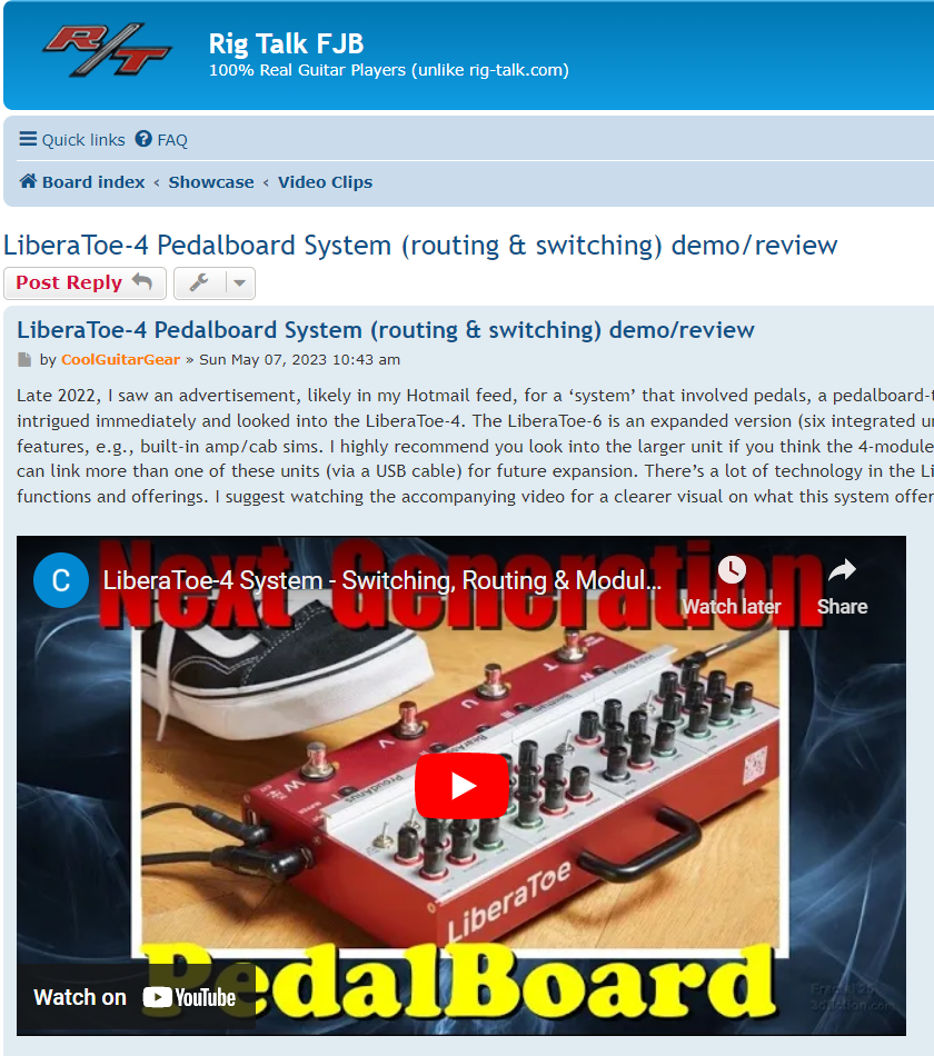 LiberaToe4 Pedalboard System (routing & switching) demo/review