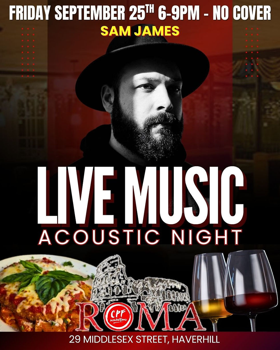 ACOUSTIC SATURDAYS at Roma in Haverhill