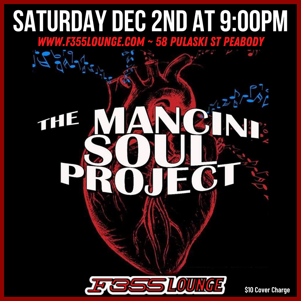 Saturday Dance Party with Mancini Soul Project at F355 Lounge