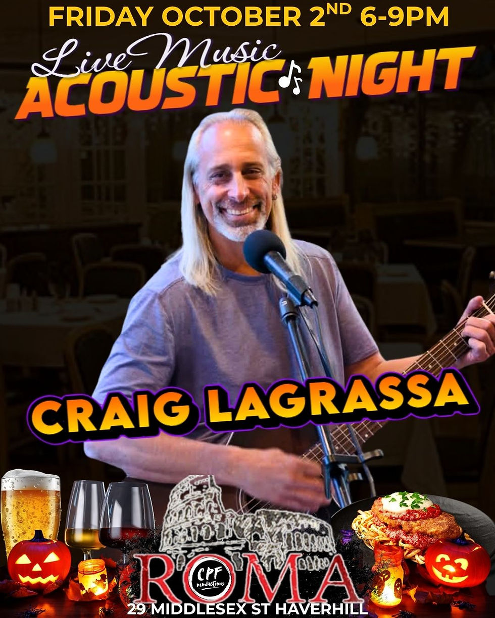 ACOUSTIC SATURDAYS at Roma in Haverhill
