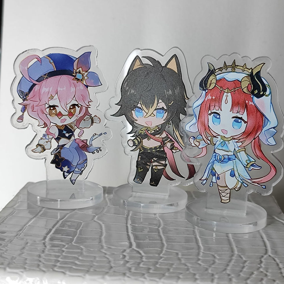 Miniatura: Figuras Acrílicas de Genshin Impact pequeñas de 4-5cm altura