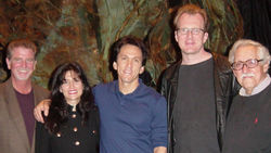 with Mitch Albom and "Morrie" actors