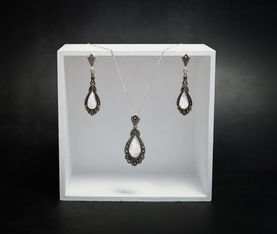 Earrings and necklace