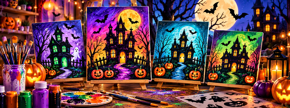 Haunted House Paint Night