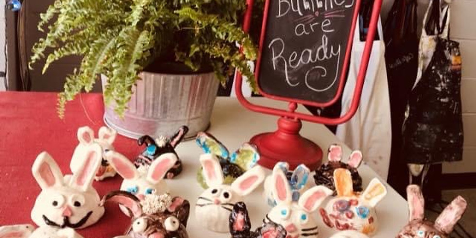 Pinch Pot Clay Bunnies
