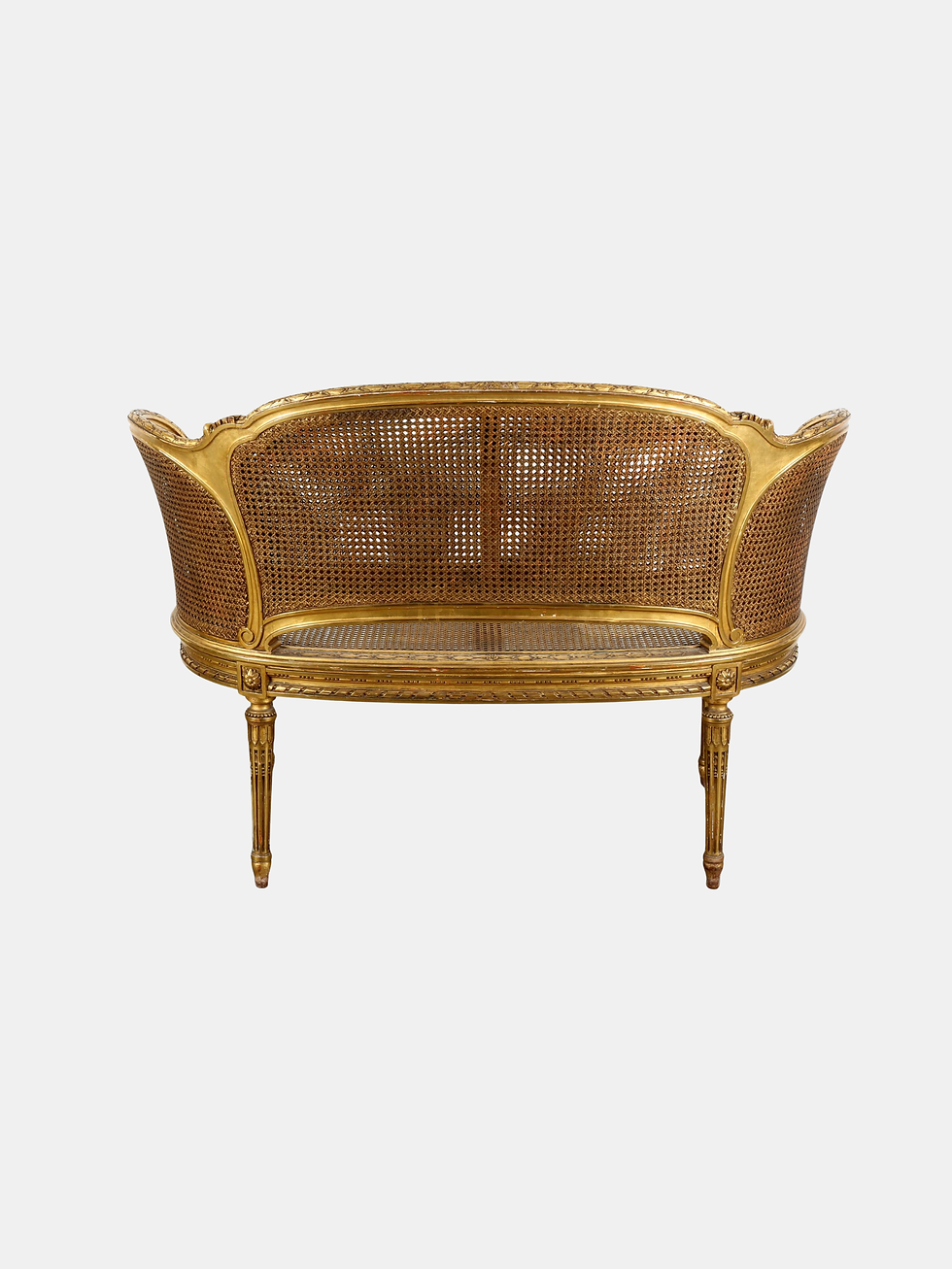 Thumbnail: 19th C. Gilt Wood, Louis XVI, Salon Set (French)