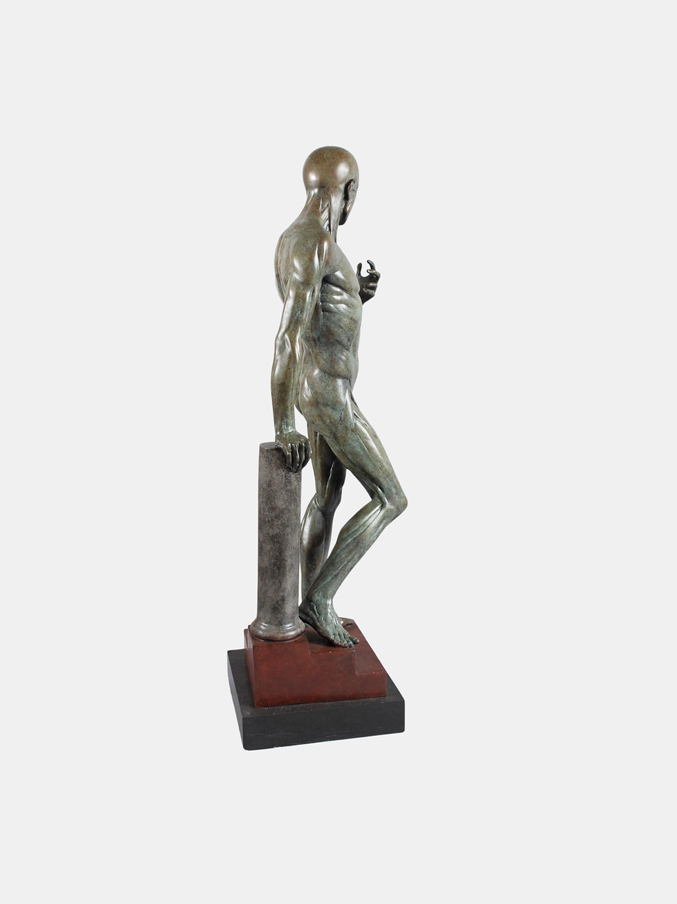 Thumbnail: 19th C. J.B. Déposée, Bronze, Anatomical Figure on Marble Base (French)
