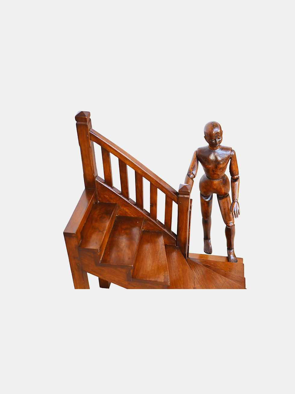 Thumbnail: 19th C. Walnut Architect's Model of a Staircase (French)