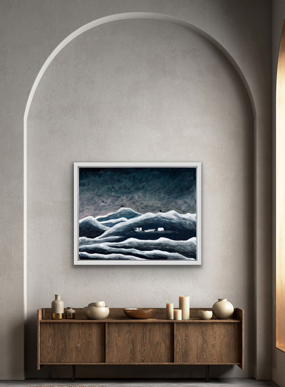 Thumbnail: Signed Print of "U.S. Air Force Academy in Silver"