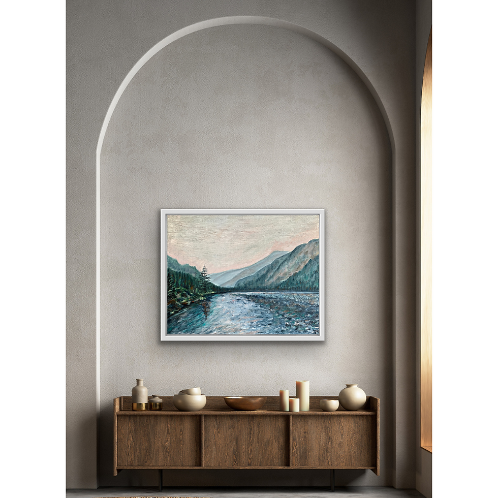 Thumbnail: Signed Print of "Summer's End at a Mountain Lake"
