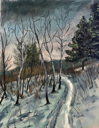 "Out for a Hike on a Snowy Evening"