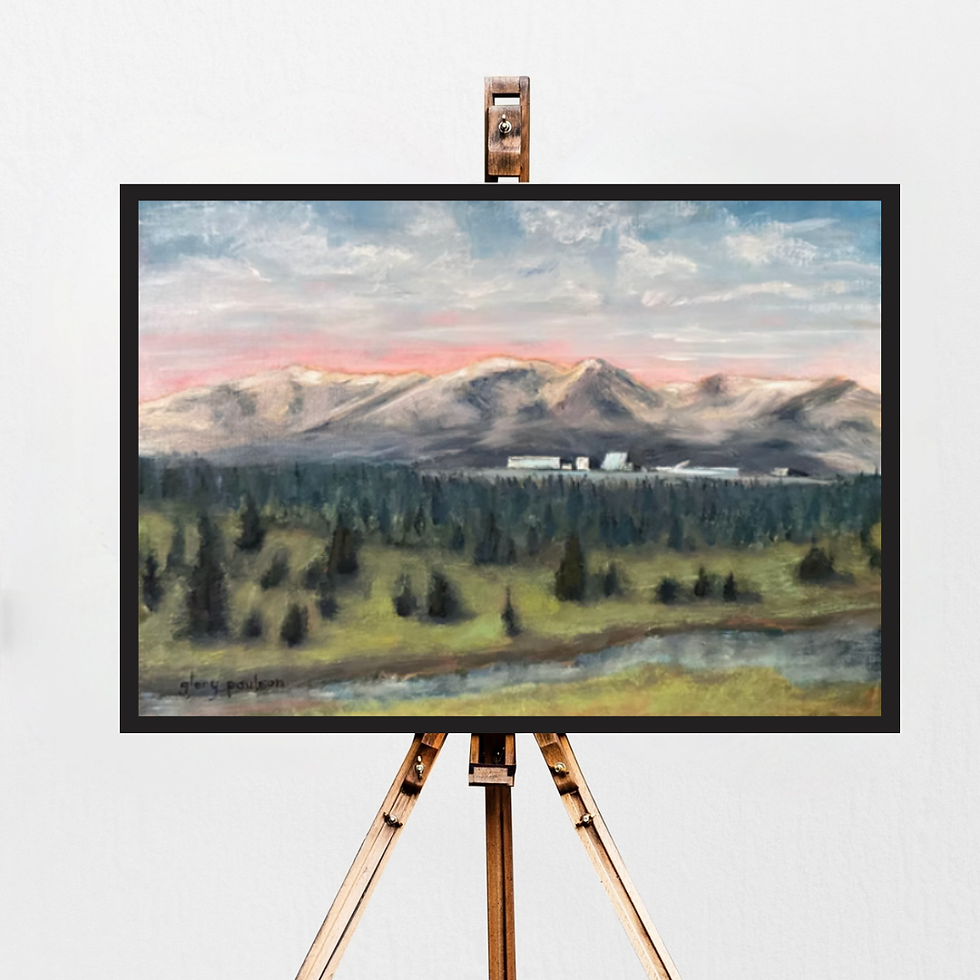 Thumbnail: "Air Force Academy Beyond," 9 x 12 inches, Oil on Linen