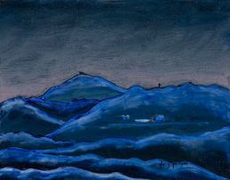 "US Air Force Academy In Blue" original oil painting by Glory Paulson