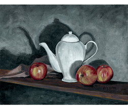 Porcelain Teapot with Apples