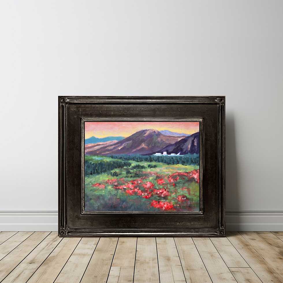 Thumbnail: "Red Blossoms at the Air Force Academy," 8 x 10 Oil on Linen
