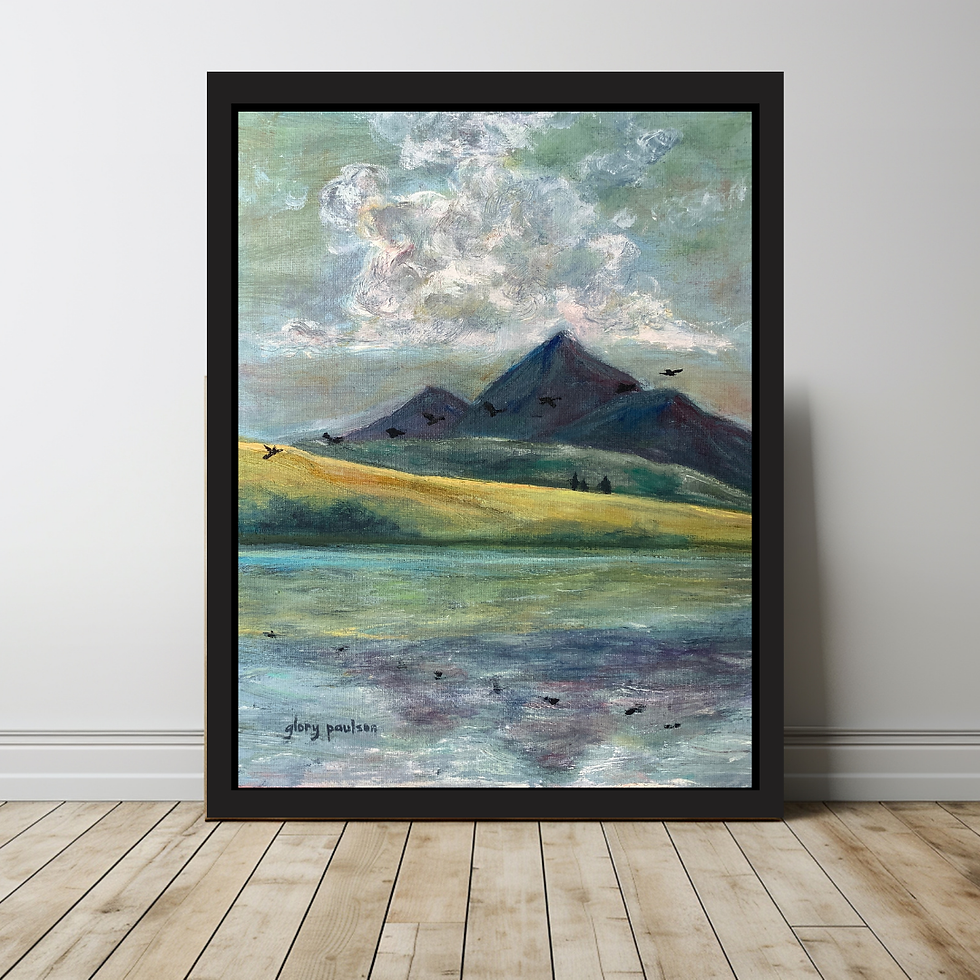 Thumbnail: "A Mountain Lake," 10 x 8 Oil on Canvas