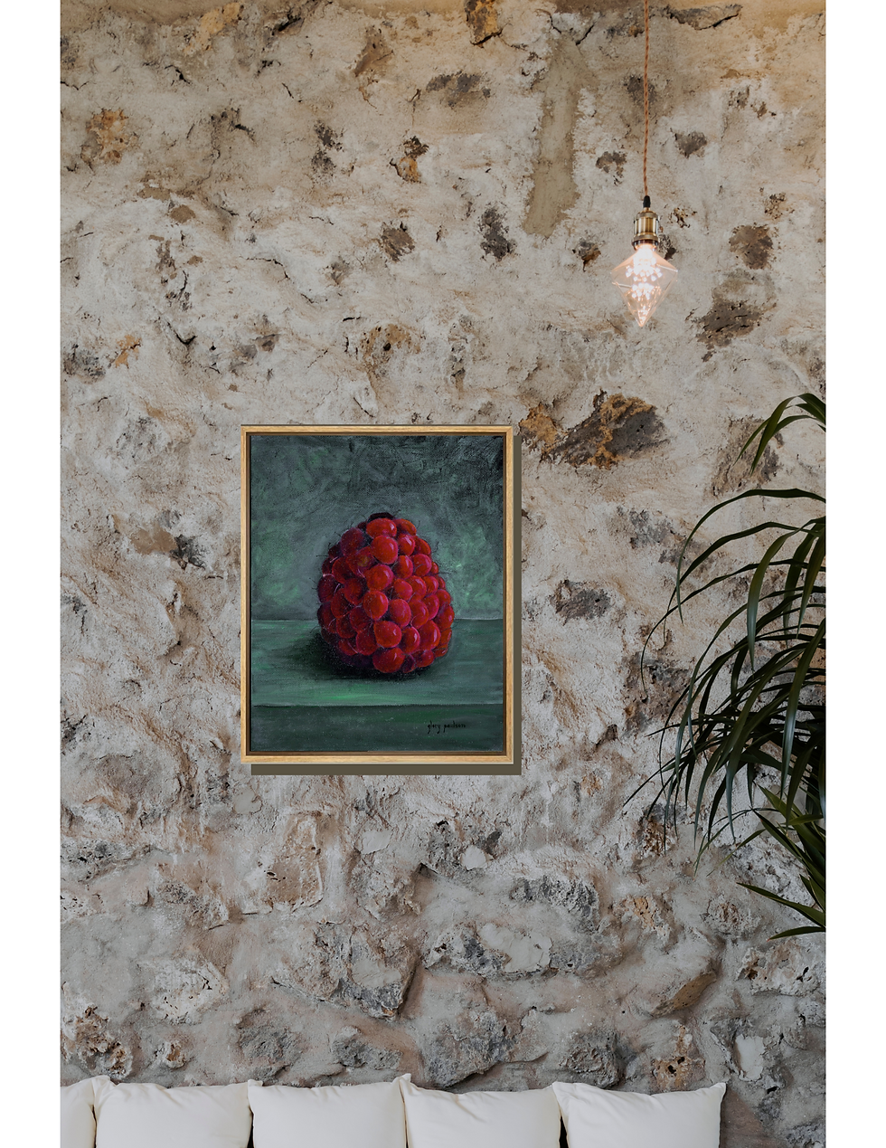 Thumbnail: "Stoic Raspberry," 10 x 8 x 1.5 Oil on Gallery Wrap Canvas