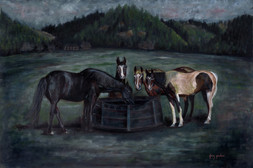 "Hungry Horses at the Foothills"
