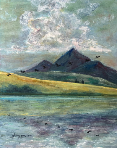 絵画 Mountain ridge lake Mountain Ridge Lake - The Joy of Painting