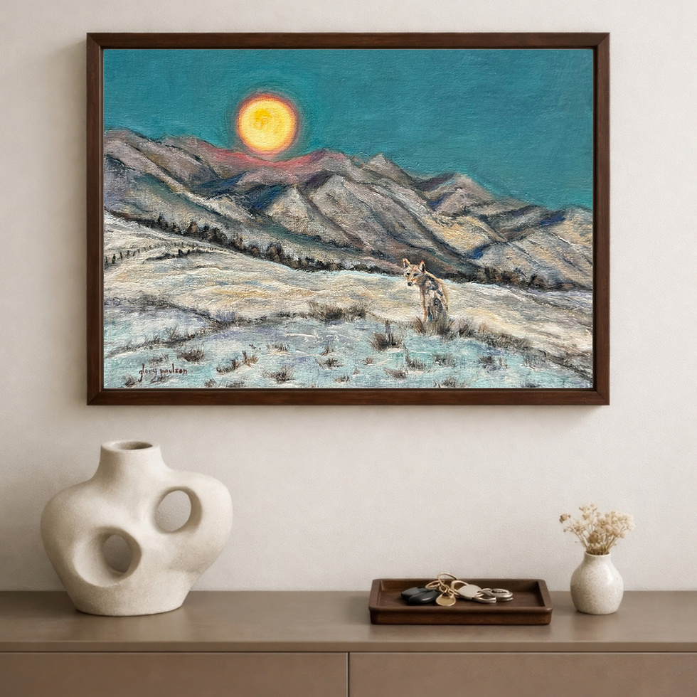 Thumbnail: "Coyote Moon," 8 x 10 Oil on Linen