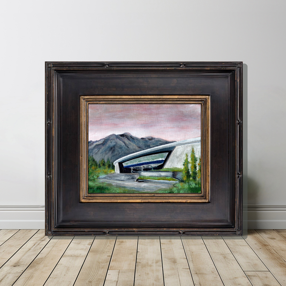 Thumbnail: "A Study: The New Falcon Stadium," 6 x 8 Oil on Linen