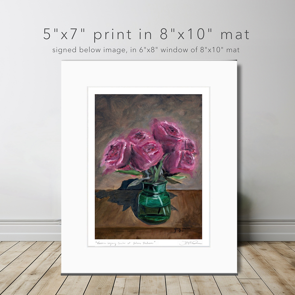 Thumbnail: Signed Print of "Whisped Pink Roses in Vintage Mason Jar"
