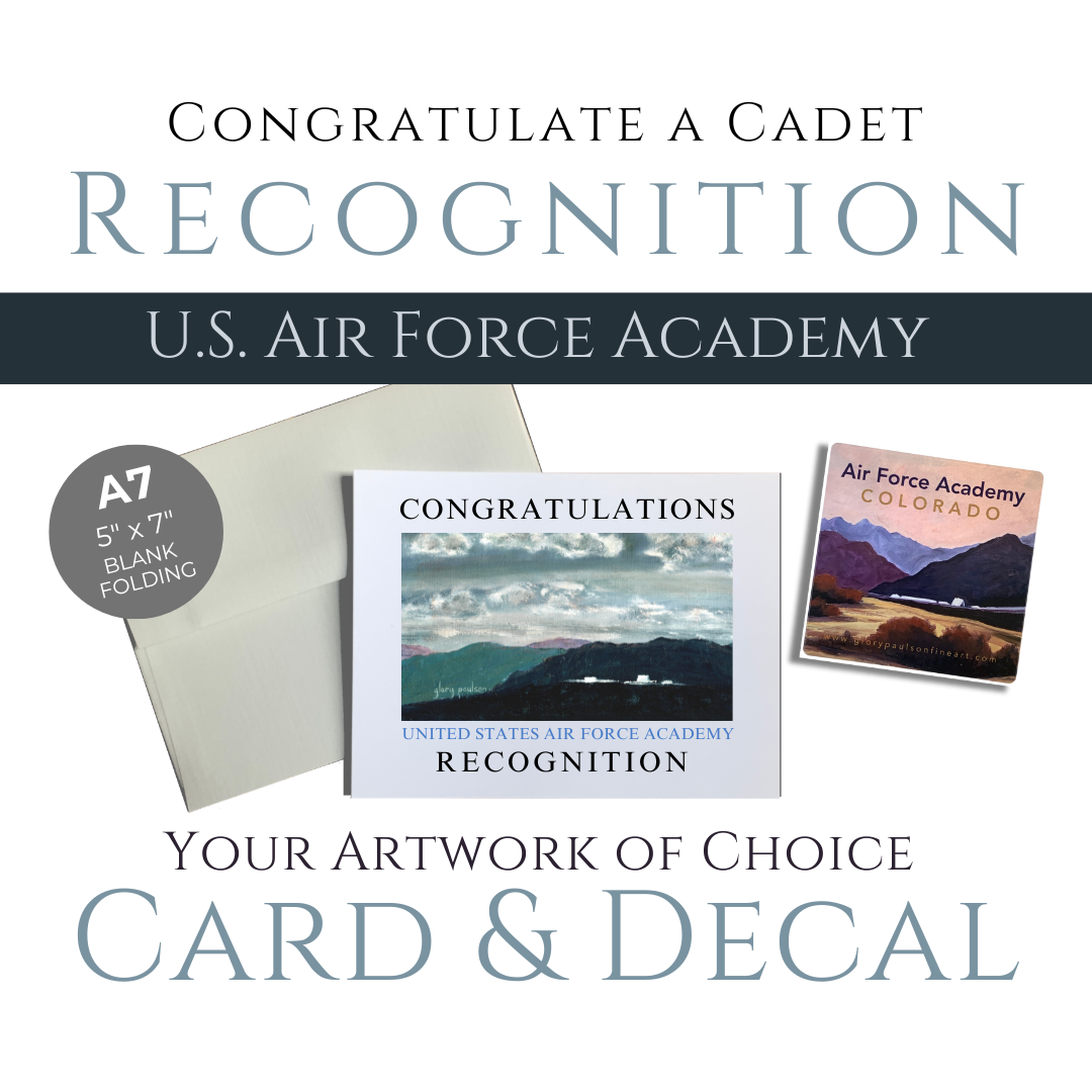 Recognition Gift for Air Force Academy Cadet, Personalized Card & Decal (A7)
