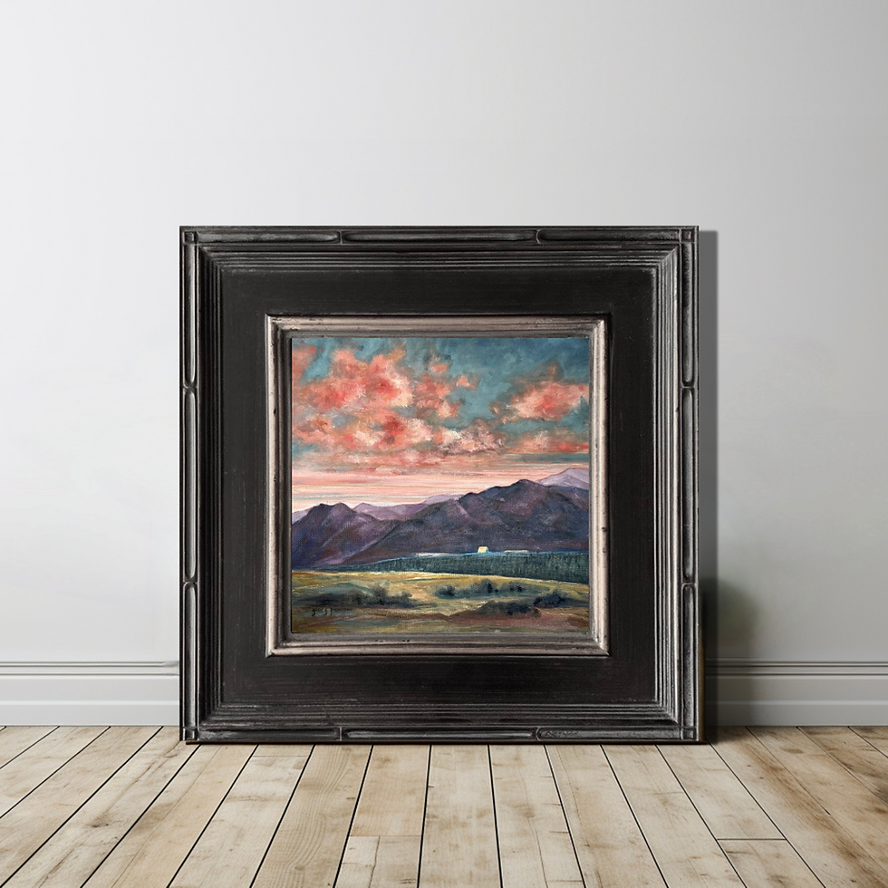 Thumbnail: Mountain High at the Air Force Academy, 12" x 12" Oil on Canvas